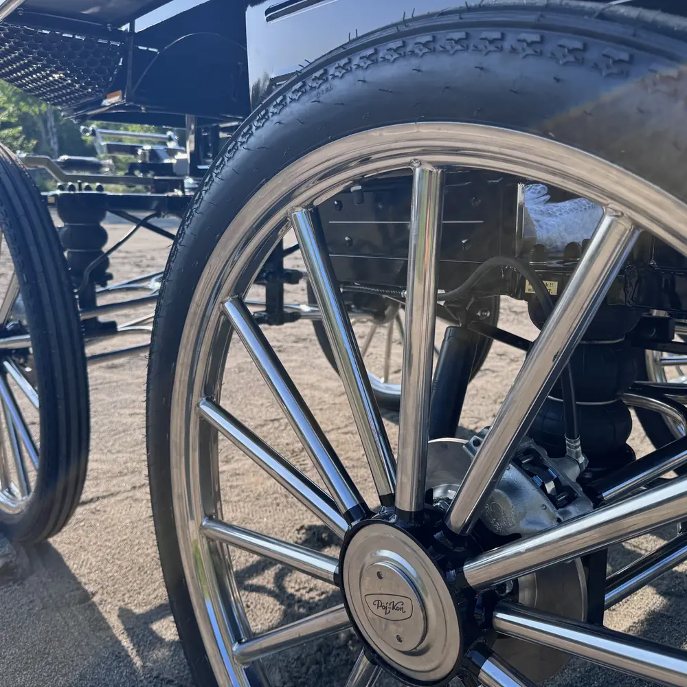 Rayons d’une roue de voiture d’attelage